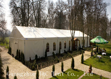 Luxury Rust Proof Tiệc cưới Tent Bảo trì Dễ dàng Với White PVC Coat Vải