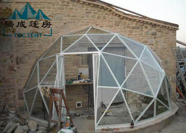 Nhà lắp ghép dễ dàng bằng mái vòm có thể lựa chọn Kích thước PVC mềm và tường kính