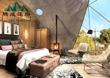 Lều mái vòm trong suốt Transparent Geodesic Dome Tent Bảo trì dễ dàng Thép mạ kẽm nhúng nóng