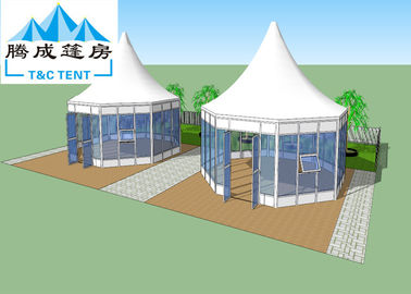 Khung Nhôm PVC trắng Chống Thấm / Chống Thấm Canopy Tent Với ​​Transparent For Business Cho thuê