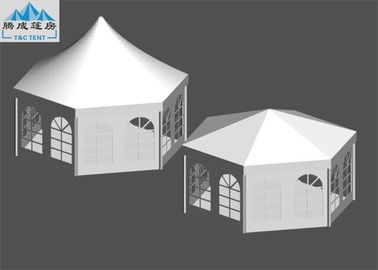 Thương mại Bao gồm Multiside Canopy bên lều Với 850g / sqm Vải Trắng Bao Đầu