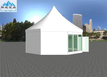 Thương mại Bao gồm Multiside Canopy bên lều Với 850g / sqm Vải Trắng Bao Đầu