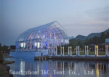 Nhà hàng Or Garden 20x40 Lều của Đảng, Tấm lợp Sự kiện ngoài trời rõ ràng với mái bằng nhựa PVC trong suốt